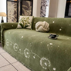 Japandi Dandelion Microfiber Sofa Cover (Machine-Washable)