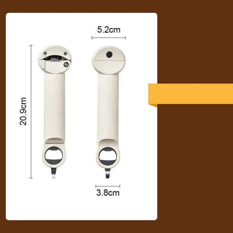 Jar, Bottle & Can Opener Stainless Steel Ergonomic Handle