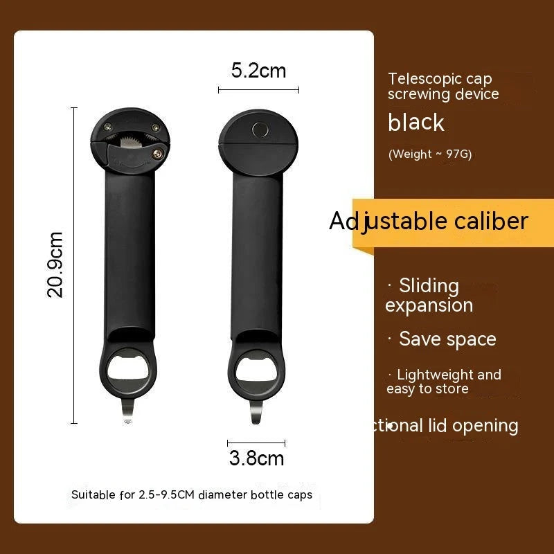Jar, Bottle & Can Opener Stainless Steel Ergonomic Handle
