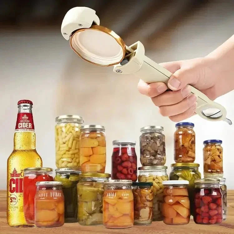 Jar & Bottle Opener Adjustable Grip Magnetic Back