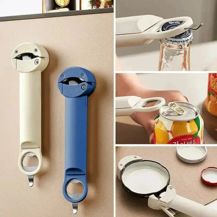 Jar & Bottle Opener Adjustable Grip Magnetic Back