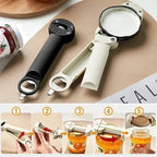 Jar & Bottle Opener Adjustable Grip Magnetic Back