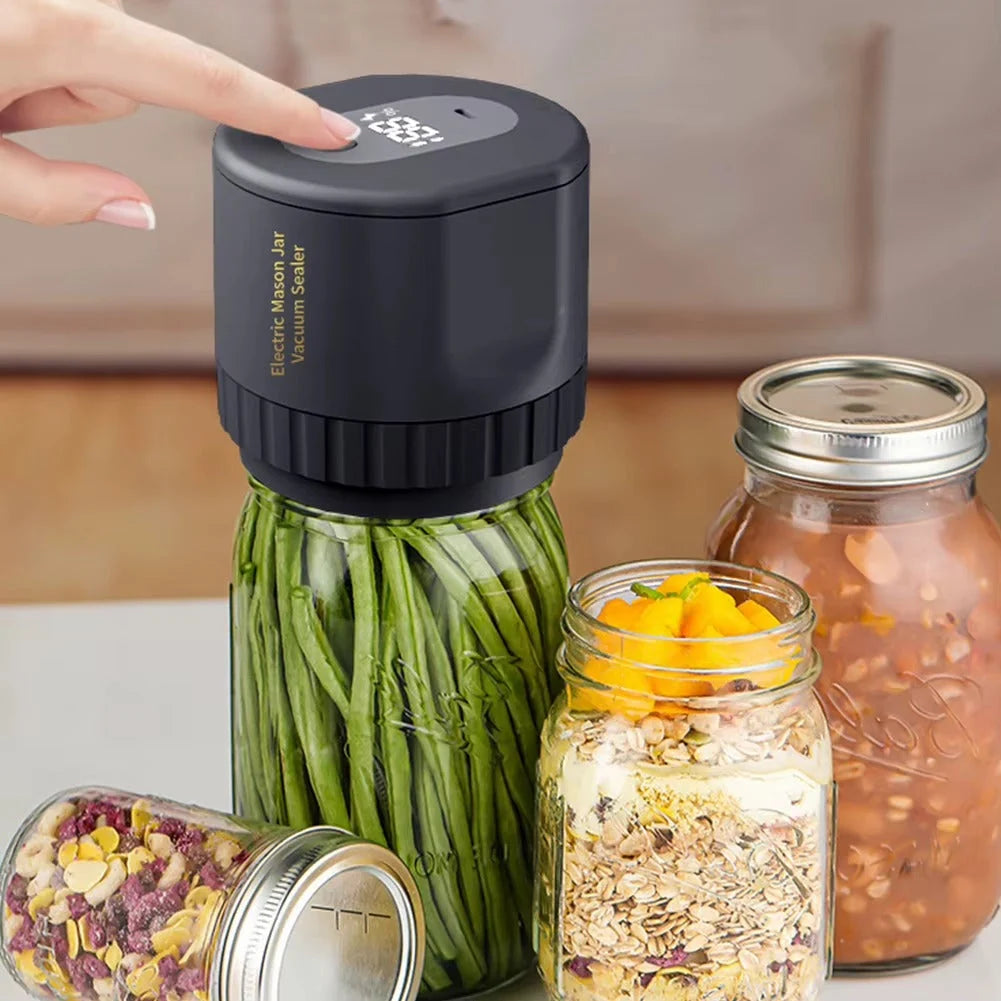 Jar Vacuum Sealer Automatic Rechargeable Wide & Standard Caps