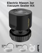Jar Vacuum Sealer One-Touch Rechargeable Fits 3.4 Inch Jars