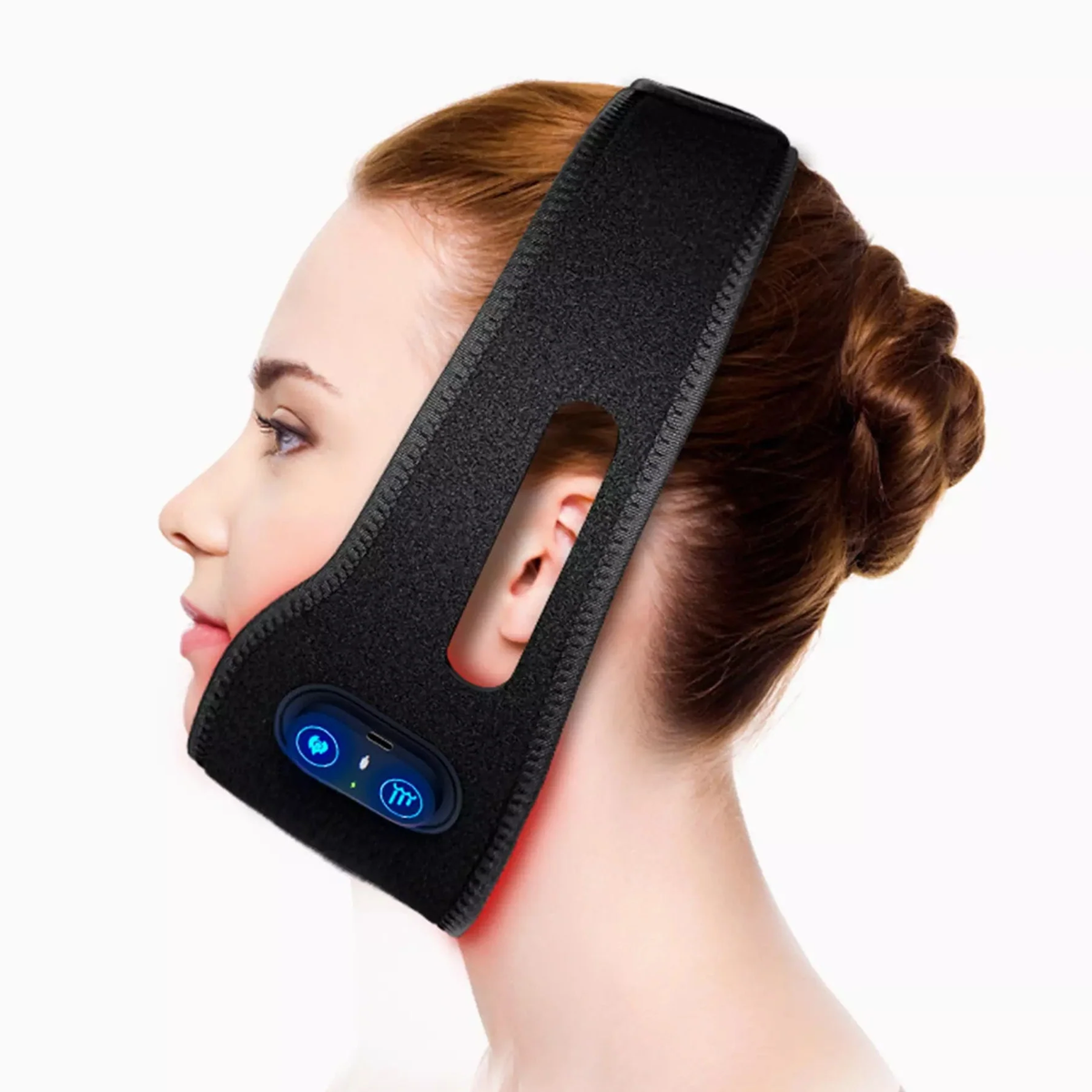 Jaw Sculpting Belt Red & Infrared Light Cordless Rechargeable