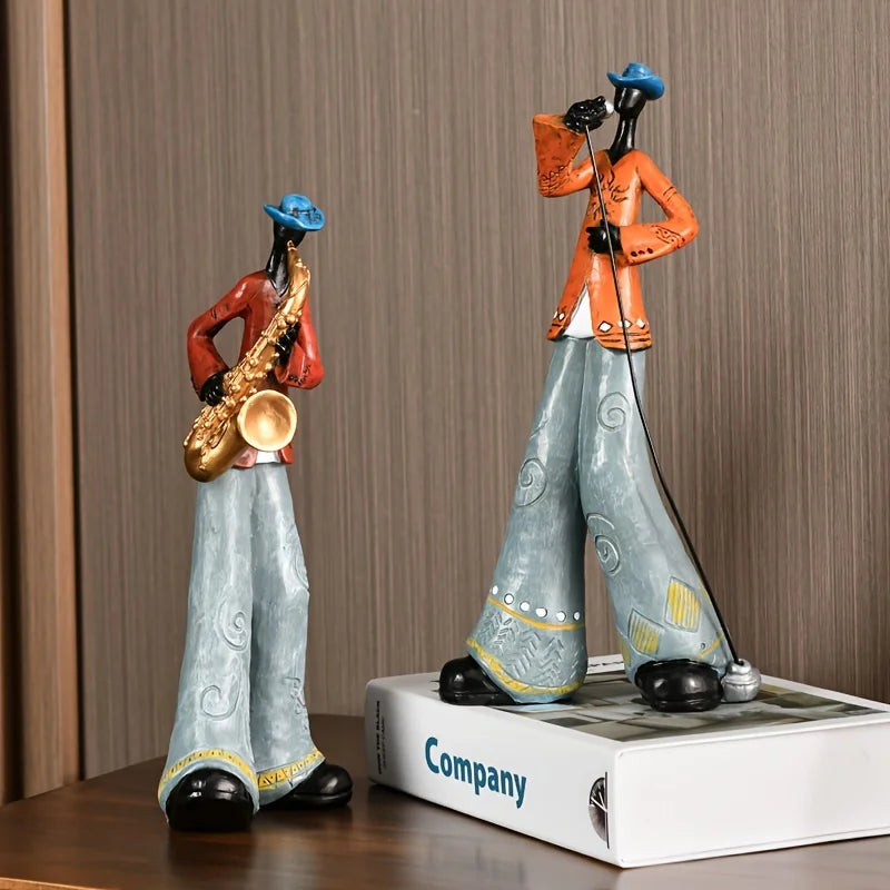 Jazz Figurine Durable Resin Intricate Detailing