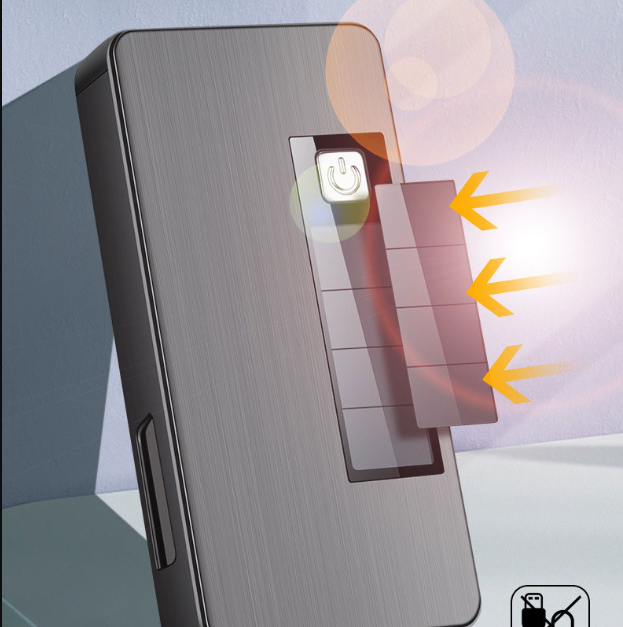 Jet Lighter Solar Charging & LED Light Metal Body