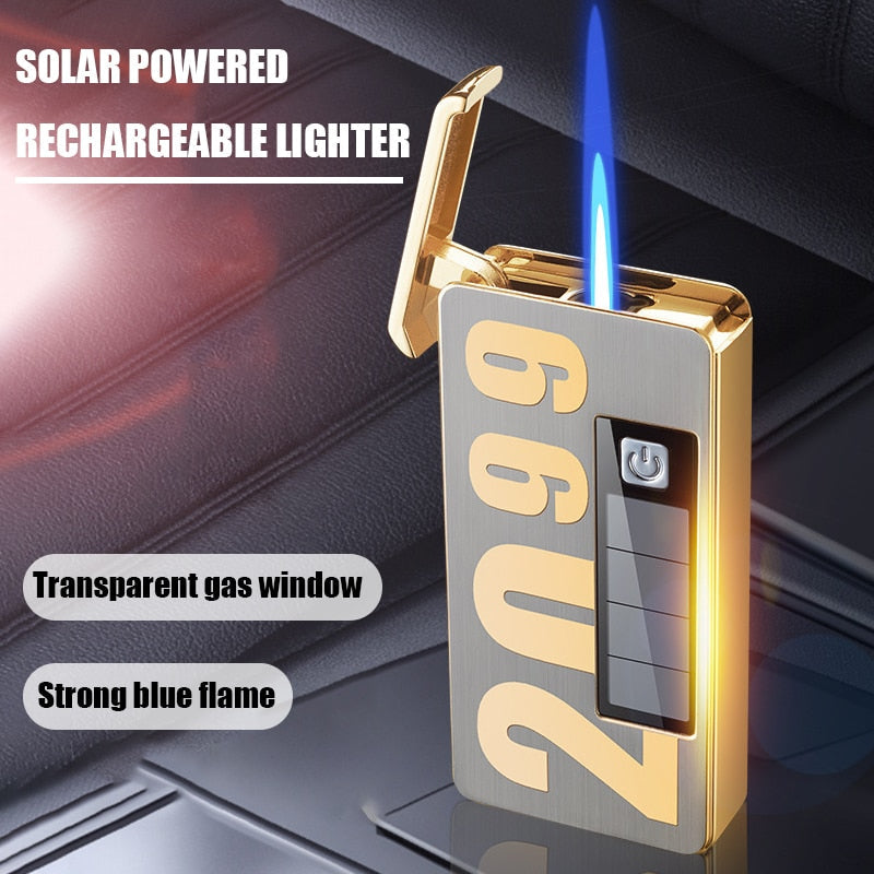 Jet Lighter Solar Charging & LED Light Metal Body