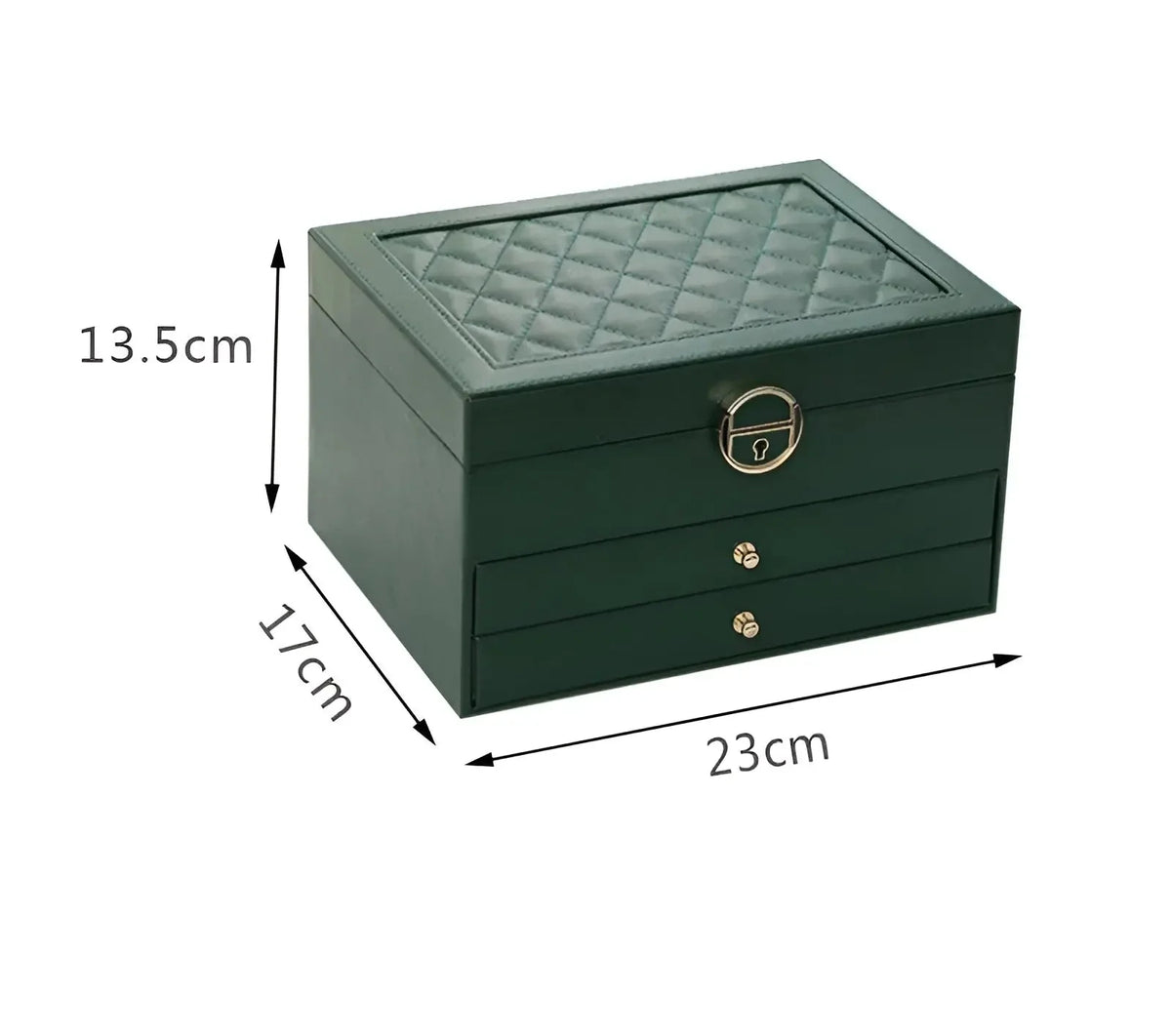 Jewelry Box Multi-Layer Faux Leather & Soft Lining