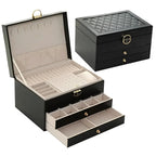 Jewelry Box Multi-Layer Faux Leather & Soft Lining