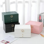 Jewelry Box Multi-Layer Faux Leather & Soft Lining