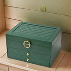 Jewelry Box Multi-Layer Faux Leather & Soft Lining