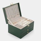 Jewelry Box Multi-Layer Leather Soft Interior