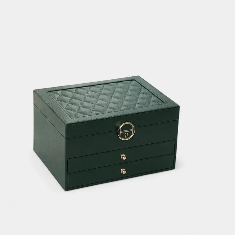 Jewelry Box Multi-Layer Leather Soft Interior