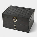 Jewelry Box Multi-Layer Leather Soft Interior