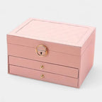 Jewelry Box Multi-Layer Leather Soft Interior