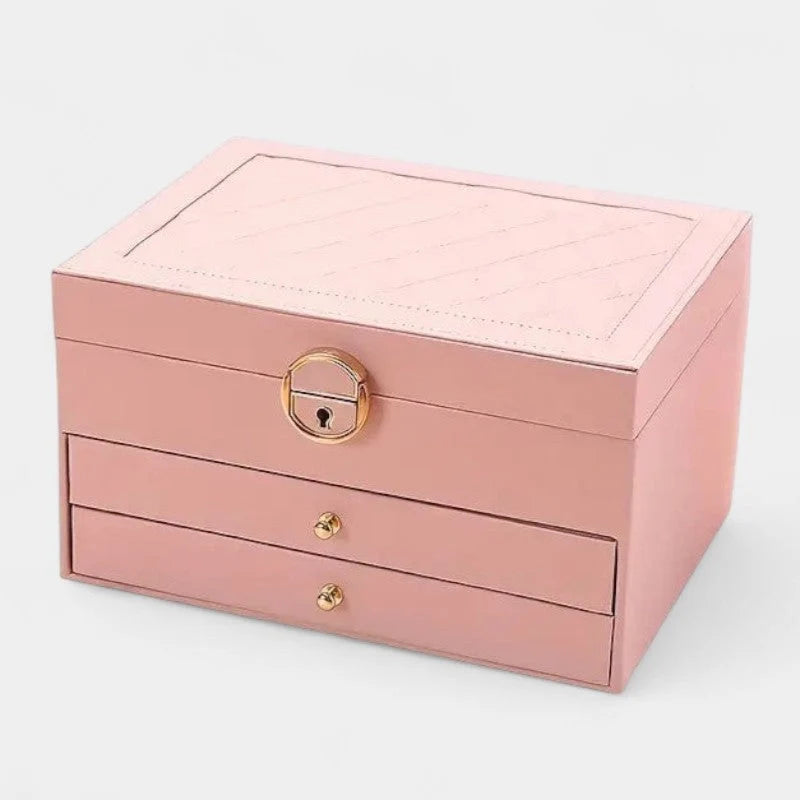 Jewelry Box Multi-Layer Leather Soft Interior
