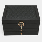 Jewelry Box Multi-Layer Leather Soft Interior