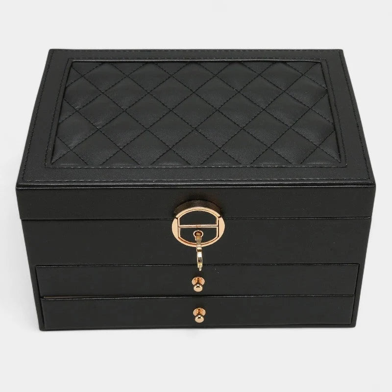 Jewelry Box Multi-Layer Leather Soft Interior