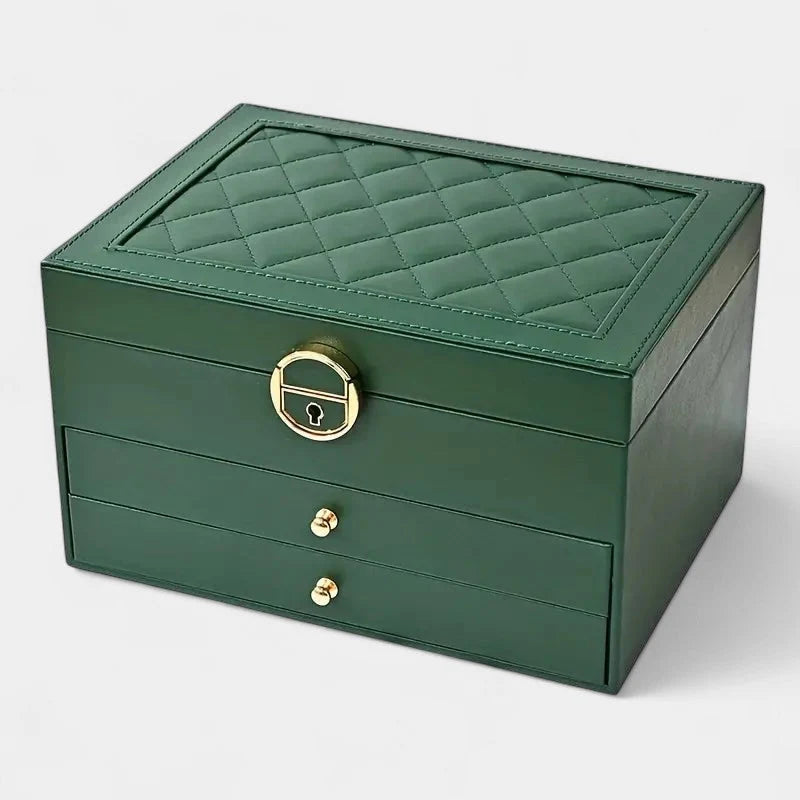 Jewelry Box Multi-Layer Leather Soft Interior