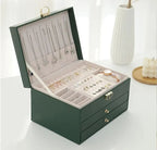 Jewelry Box Multi-Layer Soft-Lined Multiple Compartments