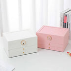 Jewelry Box Multi-Layer Soft-Lined Multiple Compartments