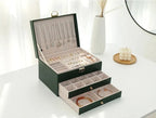 Jewelry Box Multi-Layer Soft-Lined Multiple Compartments