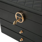Jewelry Box Multi-Layer Soft-Lined Multiple Compartments