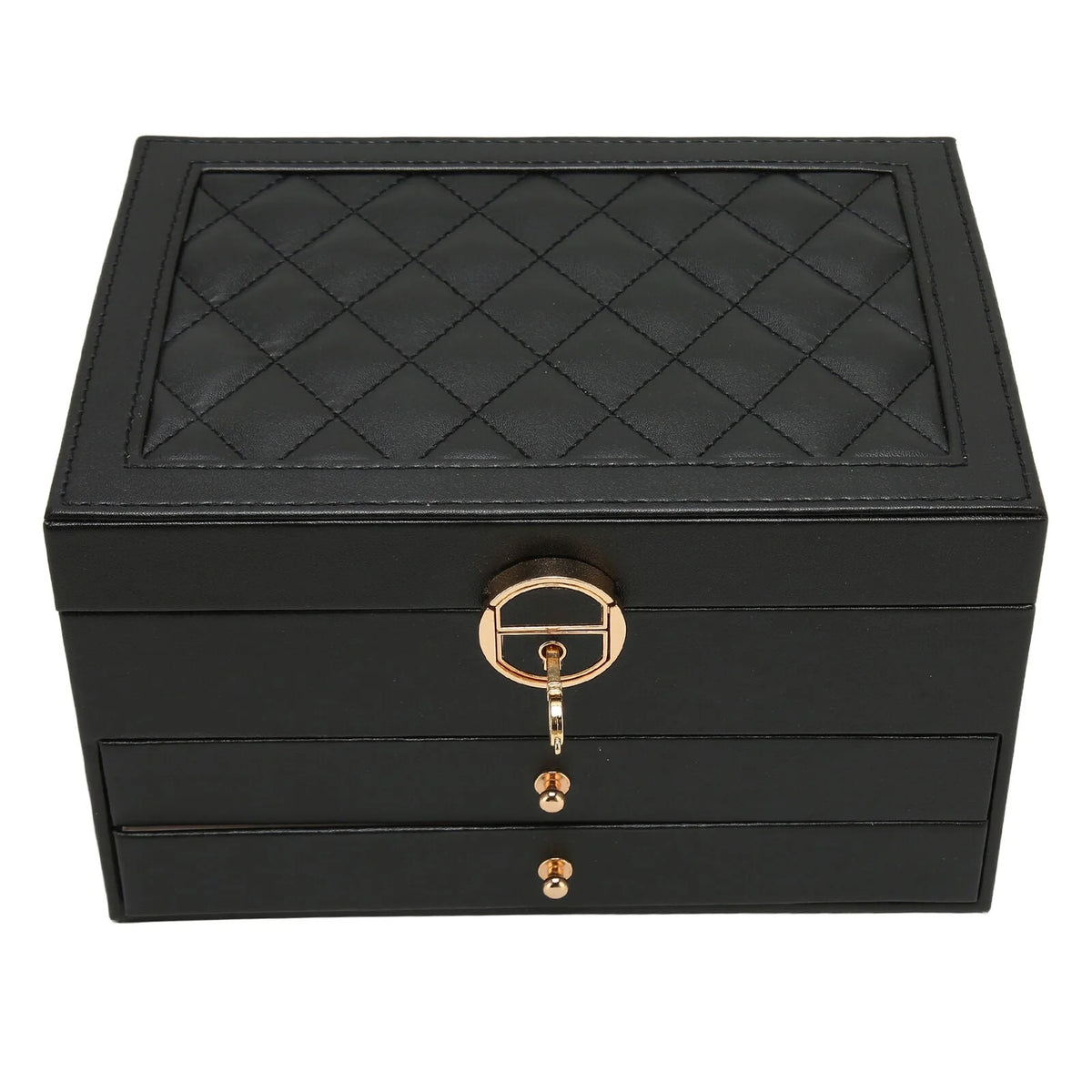 Jewelry Box Multi-Layer Soft-Lined Multiple Compartments