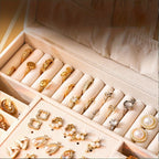 Jewelry Box PU Leather Multi-Compartment Travel-Friendly