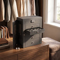 Jewelry Box Six Pull-Out Tiers Velvet-Lined Mirror & Locking