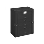 Jewelry Box Six Pull-Out Tiers Velvet-Lined Mirror & Locking
