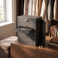 Jewelry Organizer Box 6-Tier Velvet-Lined Locking Closure