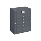 Jewelry Organizer Box 6-Tier Velvet-Lined Locking Closure