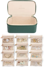 Jewelry Organizer Box Clear Zippered Pouches Flannel Lined