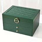 Jewelry Organizer Leather Multi-Layer Travel-Friendly