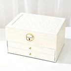 Jewelry Organizer Leather Multi-Layer Travel-Friendly
