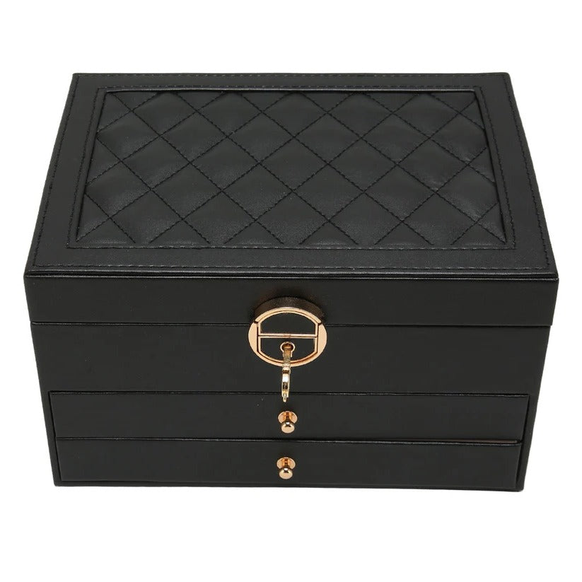 Jewelry Organizer Multi-Layer Pull-Out Drawers Soft Lined