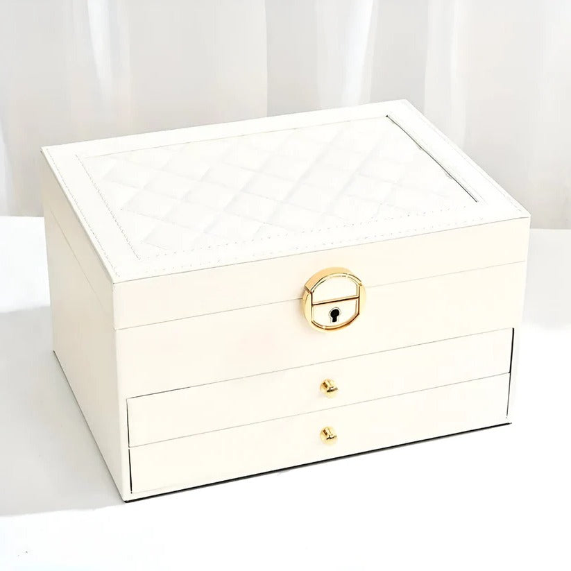 Jewelry Organizer Multi-Layer Pull-Out Drawers Soft Lined