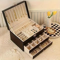 Jewelry Organizer Three-Tier Velvet Lined Travel Size