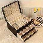 Jewelry Organizer Three-Tier Velvet Lined Travel Size
