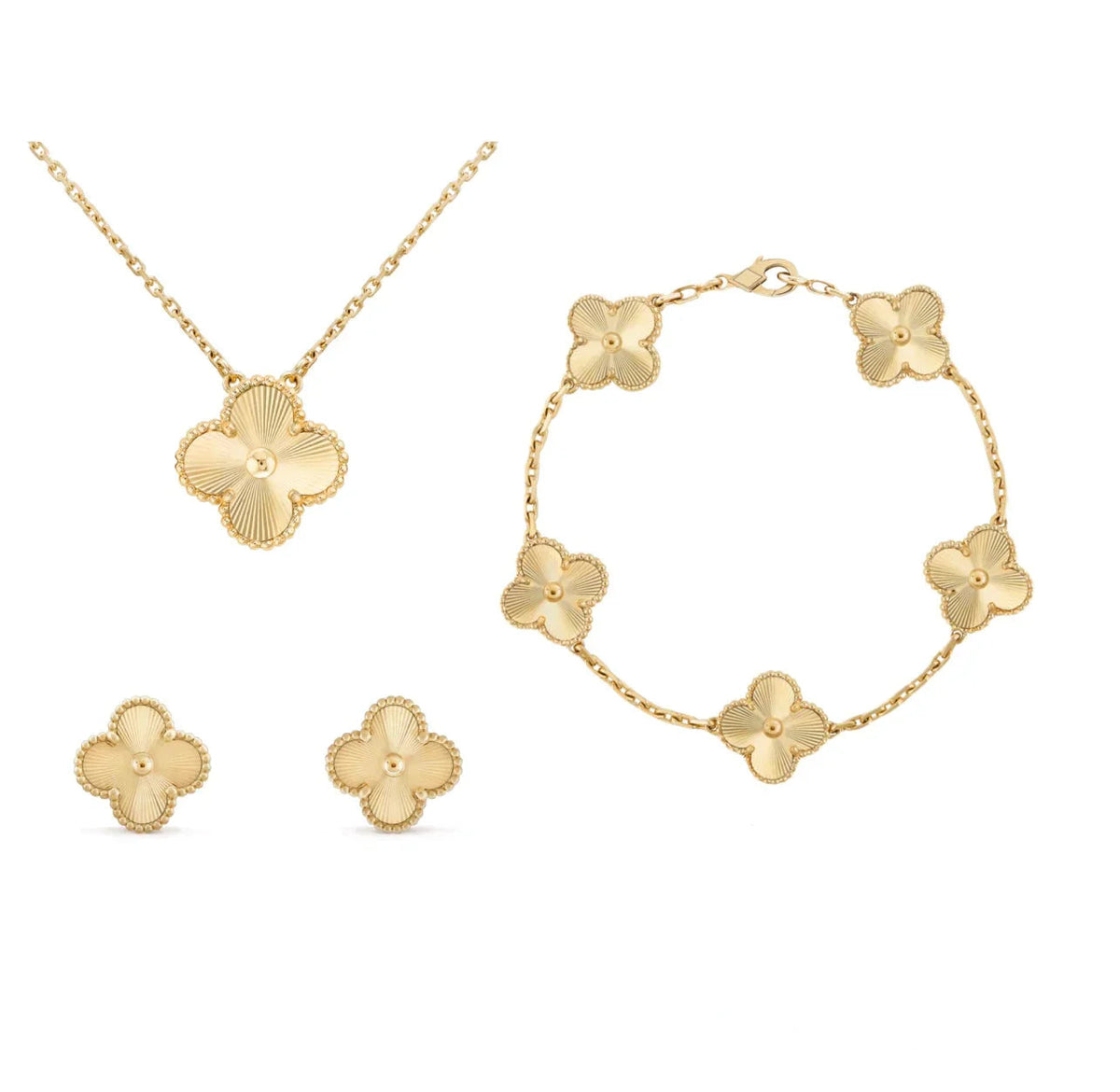 Jewelry Set 3-Piece Gold-Plated 316L Stainless Steel