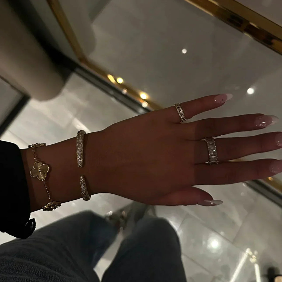 Jewelry Set 3-Piece Gold-Plated 316L Stainless Steel