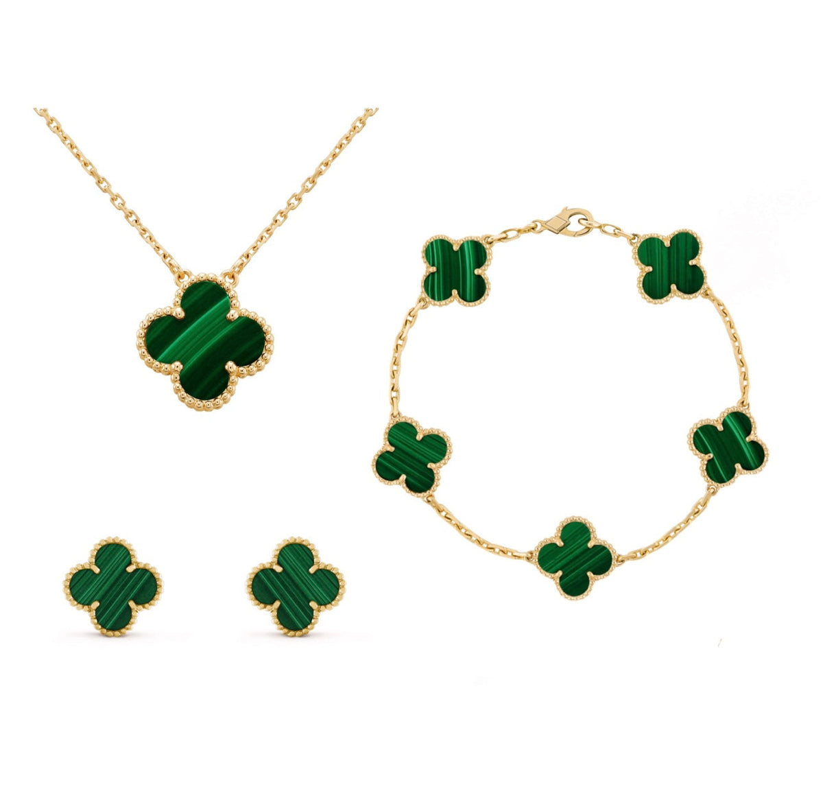 Jewelry Set 3-Piece Gold-Plated 316L Stainless Steel