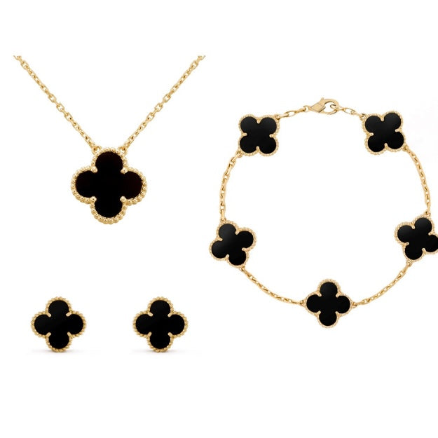 Jewelry Set 3-Piece Gold-Plated 316L Stainless Steel