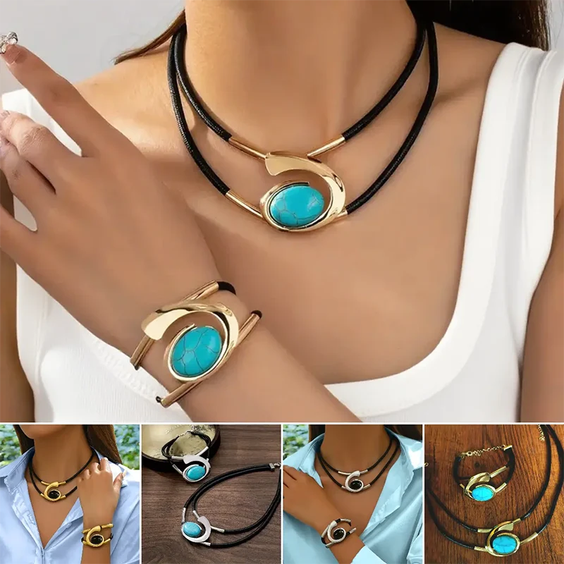 Jewelry Set Boho Filigree & Sparkle Adjustable Fit