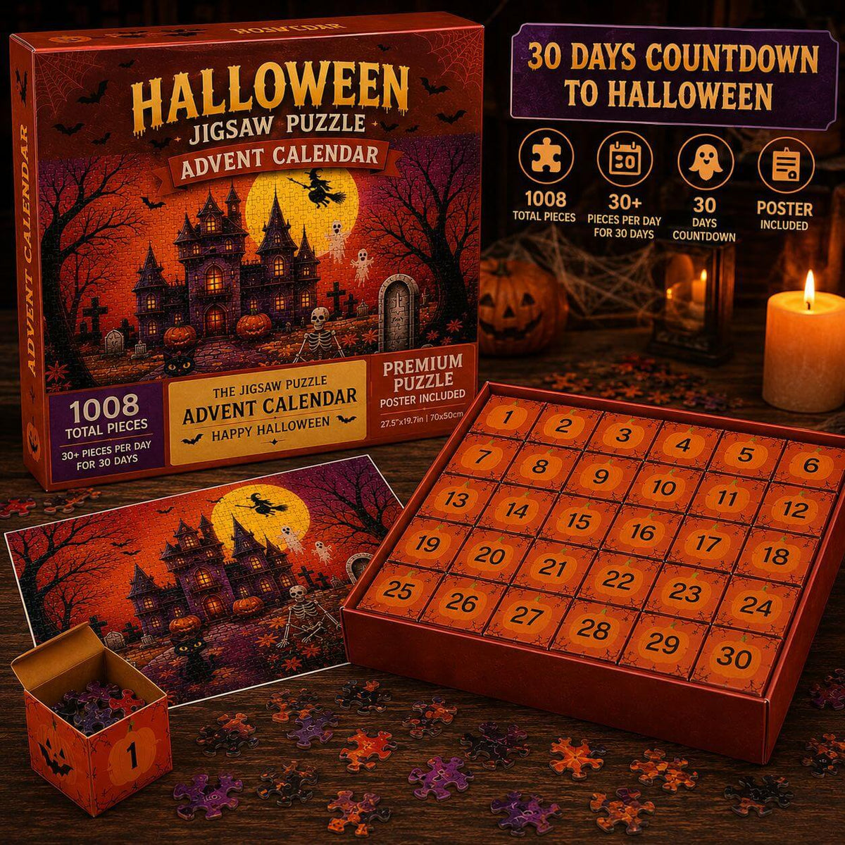 Jigsaw Puzzle 1008-Piece Advent Countdown