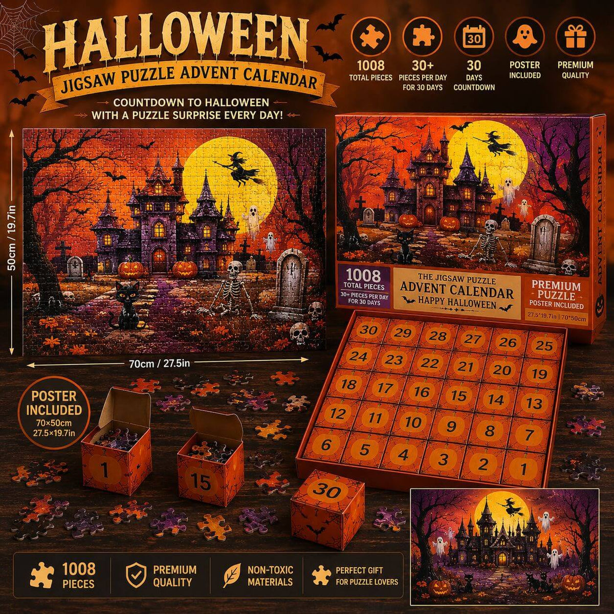 Jigsaw Puzzle 1008-Piece Advent Countdown