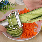 Julienne Peeler Ultra-Sharp Stainless Steel Non-Slip Handle Protective Cap