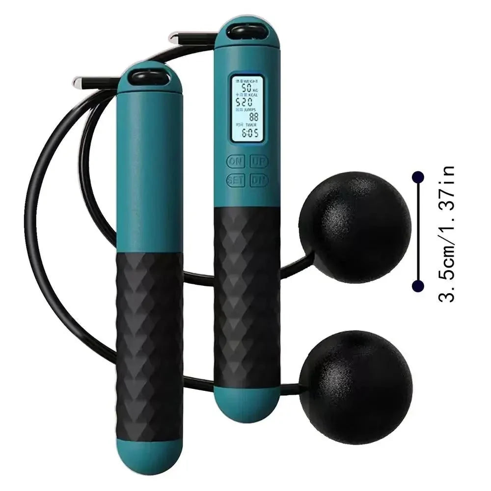 Jump Rope Handles Cordless Weighted Digital Counter